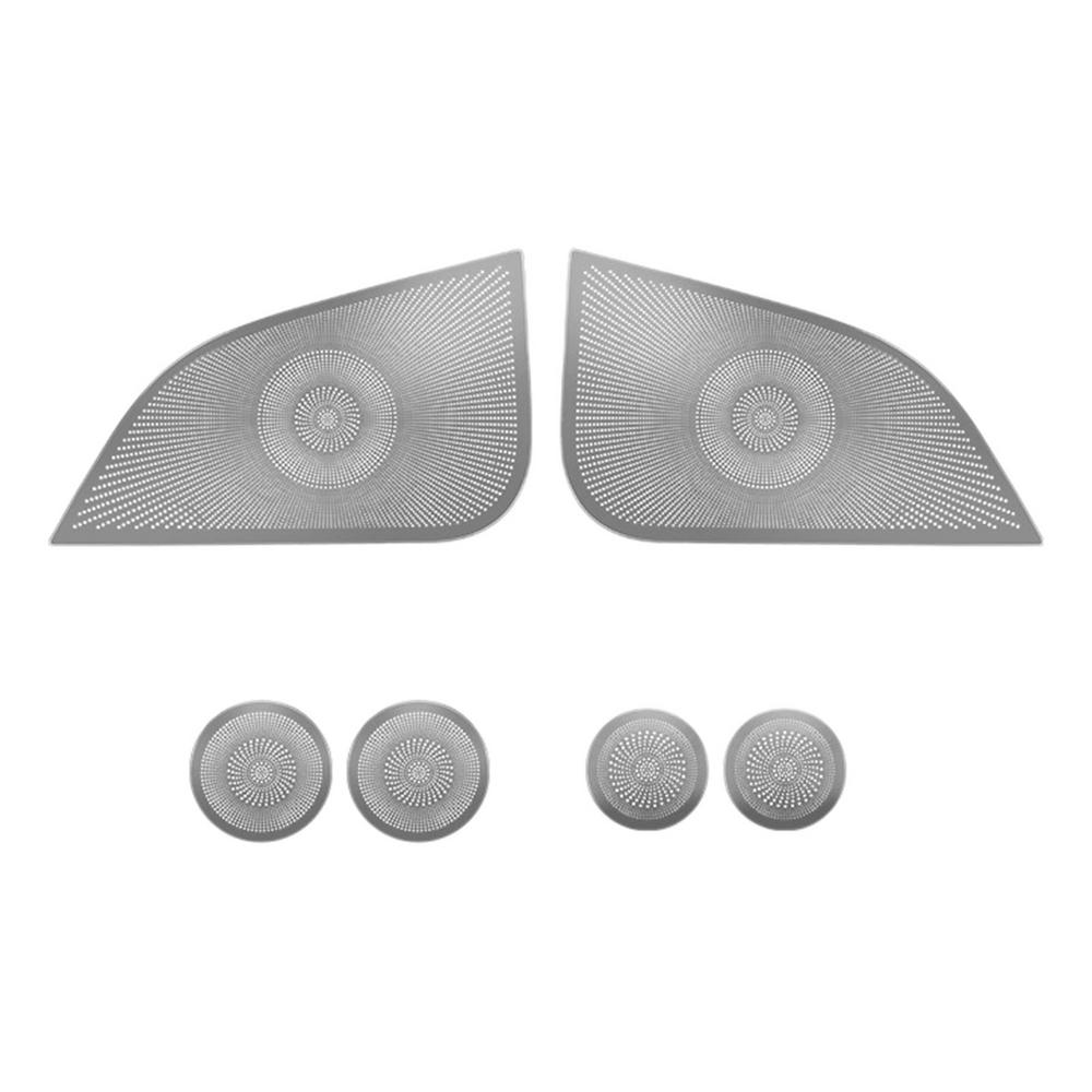 Для Tesla Model 3 Крышка динамика из нержавеющей стали Передняя колонка Крышка рогового кожуха Крышка динамика для Model 3 Звуковая декоративная накладка