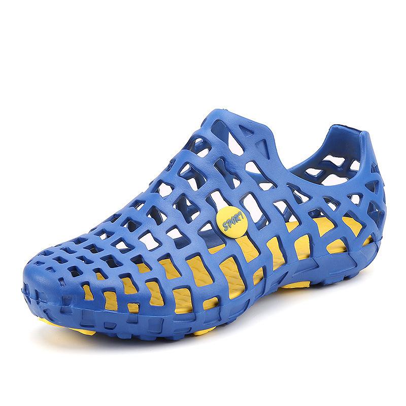 Summer couple outdoor hole shoes hollow breathable water park sandals beach shoe cover Mens