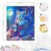 RUOPOTY Diy Painting By Numbers Kit Frame Wolf Animals Moon Night Picture Coloring By Numbers For Adults Handicrafts Home Decor