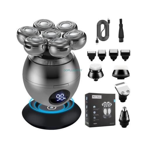 Head Shavers for Bald Men Electric Razor Wet Dry Cordless Skull Shaver Rotary Shavers Men's Razors Grooming Kit