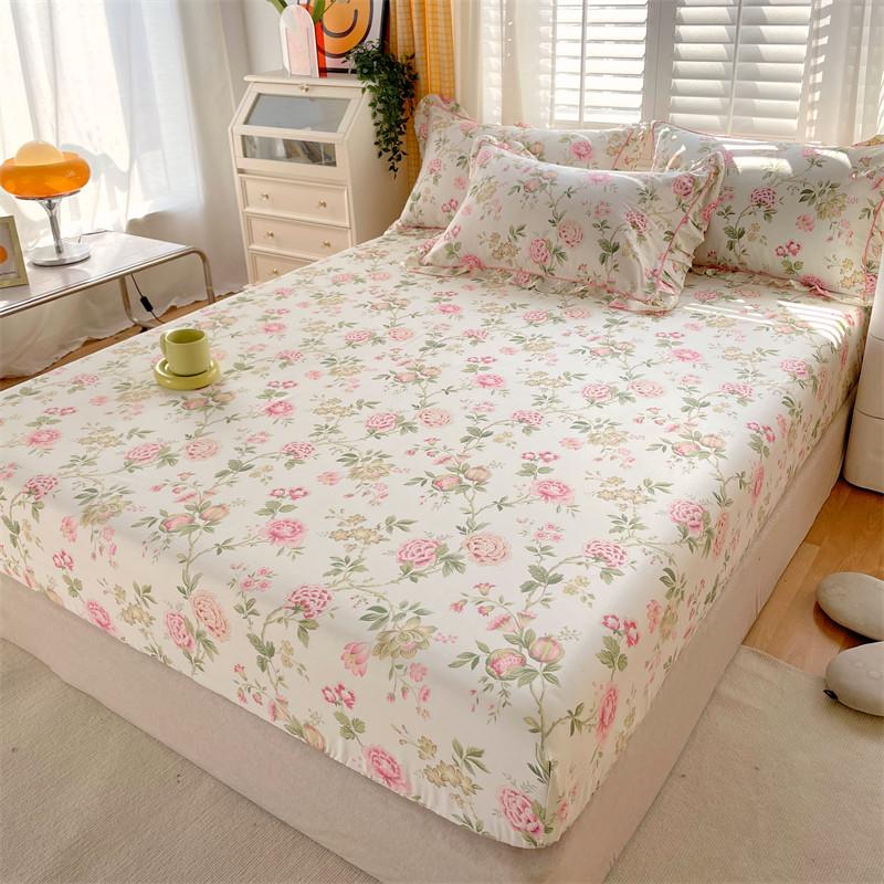 100% хлопок простыня на резинке в цветочном стиле покрывало для кровати приятное для кожи простыня 90/100/120/150/180 см постельное белье Sabanas (Нет наволочки)