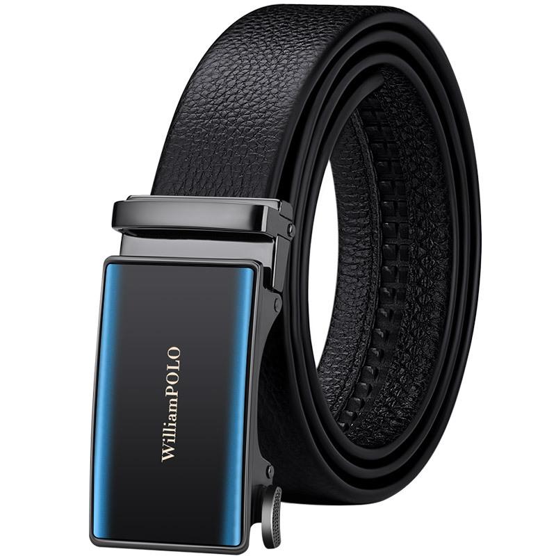 Мужской пояс из воловьей кожи Emperor, трендовый ремень с автоматической пряжкой в ​​Корейском стиле, деловой повседневный молодежный костюмный ремень