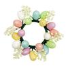 Easter Egg Candle Rings Wreath Artificial Easter Egg Candle Holder Mini Wreath Spring Egg Candle Ring for Holiday Home Office Decor