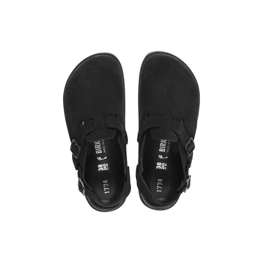 Birkenstock Suede Versatile Fashion Closed-Toe Slippers Unisex slippers Black 1025897