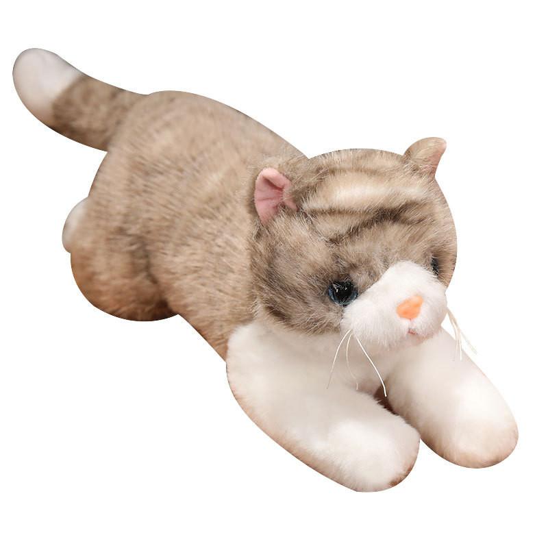 Cute Realistic Cat Plush Toy Ornament Pillow Playroom Decor Present Birthday