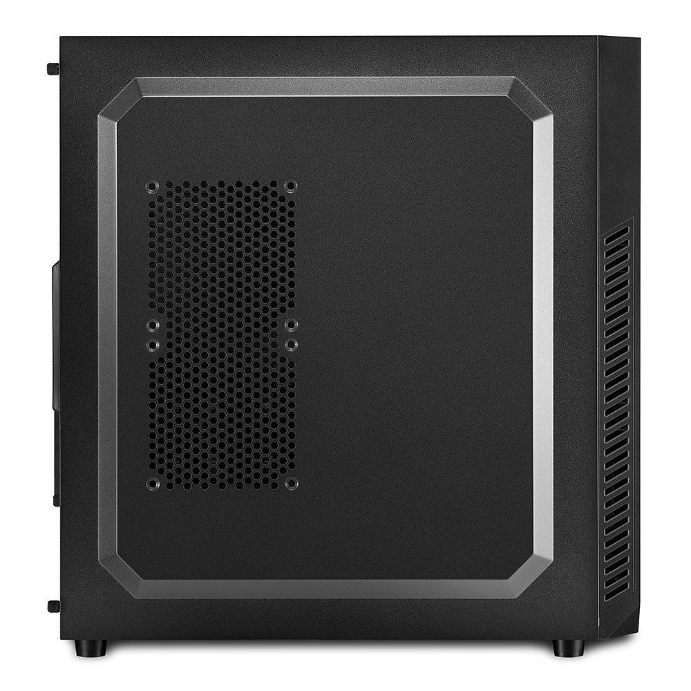 Корпус для ПК Sharkoon VS7 Series Mid-Tower, VS7 с разделением на камеры, Совместимость с ATX Micro-ATX Mini-ITX, с 2 вентиляторами 120 мм, SHA-VS7-VBK (Авторизованный японский