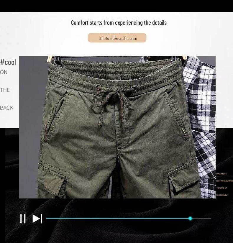 Мужской модный брендовый повседневный однотонный комбинезон на весну и осень со свободными манжетами.