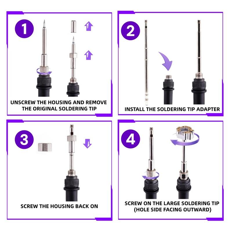 T12 245 For Xbox Ps4 Ps5 Joystick Soldering Iron Tip Heating Mold for Switch Pro Controller Joysticks Disassembly Repair Tools