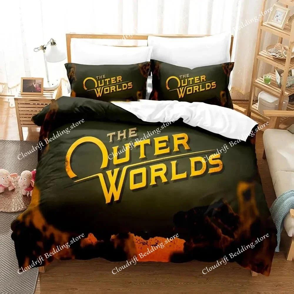 Игровой комплект постельного белья Outer Worlds для мальчиков и девочек, размер Twin, Queen, пододеяльник, наволочка, кровать, дети, взрослые, модный домашний текстильextile026