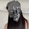 Y2K Liquid Silver Hair Scarf Soft Wrap Punk Bandana Turban Accessories Laser Color Hair Band  Girls