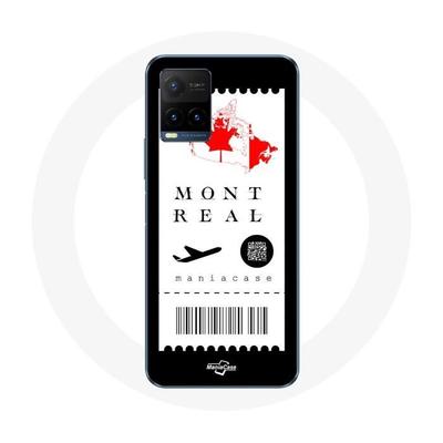 Чехол для Vivo Y21s 2021 / Y21 2021 Билет на самолет Монреаль Канада