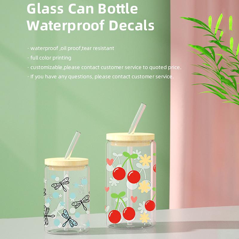 Flowy Bows Uv Dtf Cup Wrap For 16Oz Beer Glass Can Pretty Love Ribbons Cute Girly Cup Wrap Design Uv Dtf Sticker