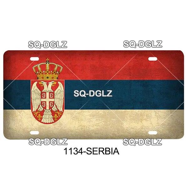 [SQ-DGLZ]P-S Country Flag 15x30cm Plate Metal Sign Vintage Tin Sign Wall Decor For Club Travel Poster Saudi Arabia/Russia