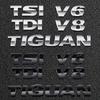 1 шт. 3D ABS TIGUAN V6 V8 TSI TDI Наклейка с логотипом букв автомобиля Значок на задний бампер Автомобильные аксессуары для стайлинга эмблемы заднего багажника
