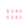 Wearing Nail Powder Transparent Love White Edge White Short Nail Art Finished Removable Wearable Nail Sticker Fake Nail