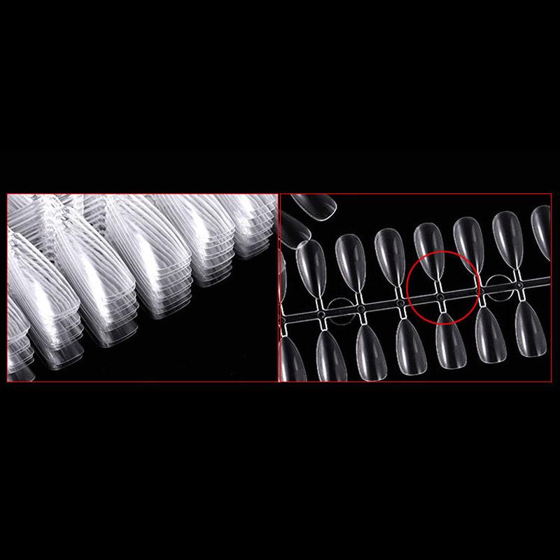 504 шт. прозрачные накладные ногти-стилеты акриловые балерины длинные накладные ногти полупокрытие гроб профессиональные накладные ногти