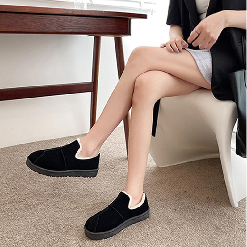 Весенние и осенние хлопковые туфли для женщин, утолщенный бархат для тепла, универсальные зимние ботинки, женские хлопковые туфли One Step