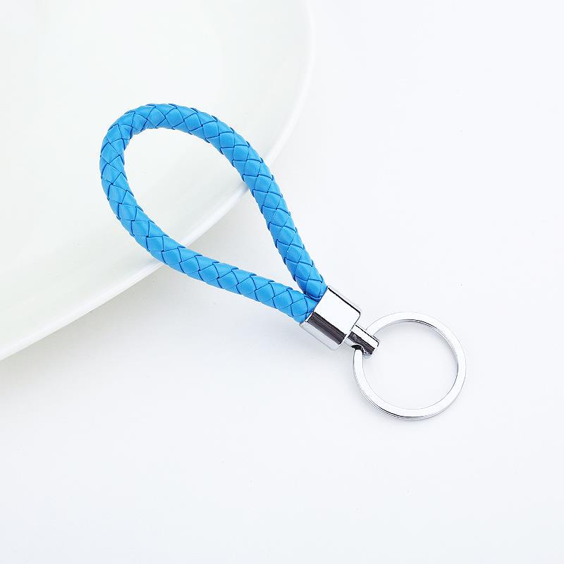 Плетеный веревочный брелок из искусственной кожи, сделай сам, сумка, подвеска, брелок для ключей, автомобильный брелок для ключей для мужчин и женщин, подарочные ювелирные изделия
