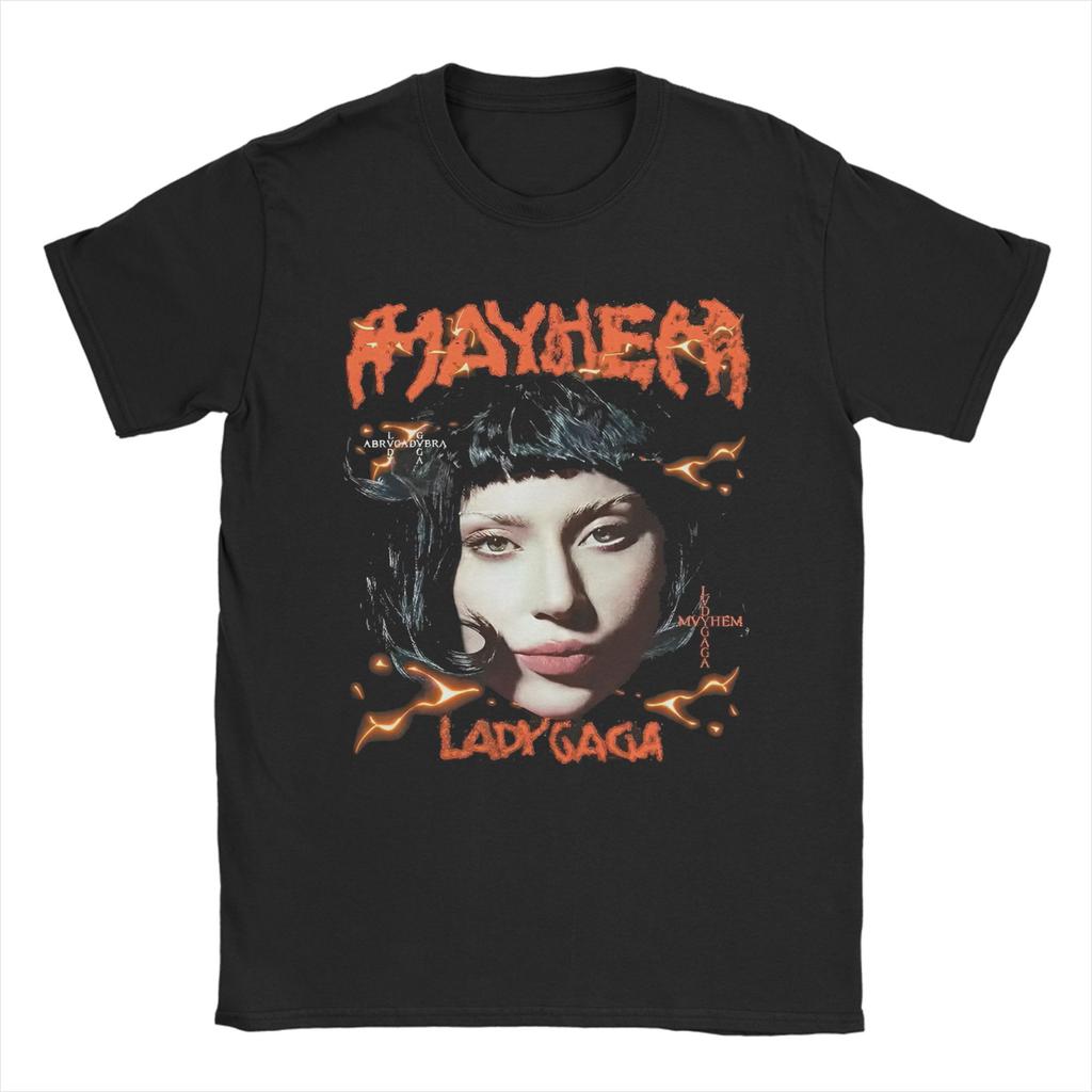 Принтованная футболка Lady Gaga Сад Эдема Мужская с круглым вырезом и коротким рукавом Одежда Хлопок Летние топы Рубашки