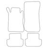 [Blm]Me025 Black - Set Of Velour Floor Mats To Fit Mercedes Clk-Klass W209 2002-2009 - Black Trim