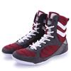 High Top Breathable Boxing Shoes Men Women Professional Wrestling Sneakers Light Weight Grey Red Athletic Sneakers