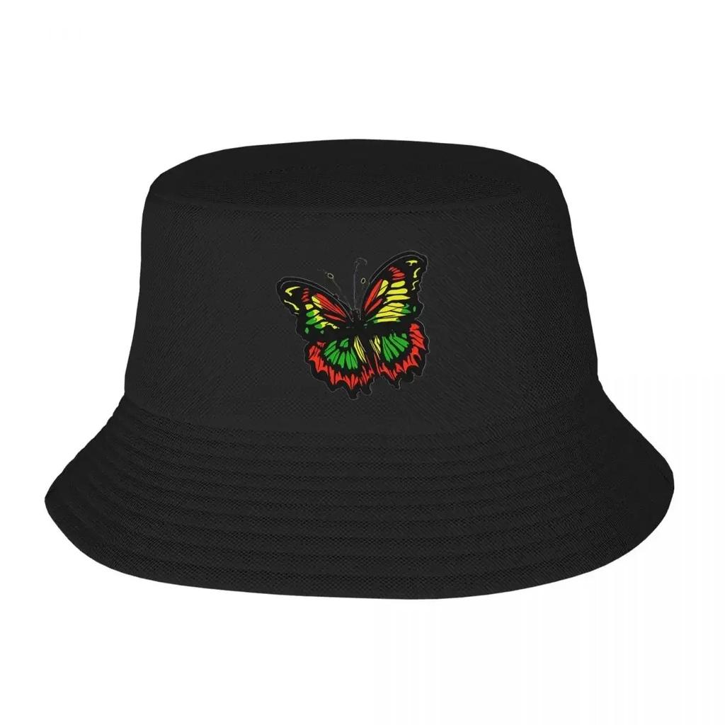 Reggae Butterfly Bucket Hats Panama Hat Children Bob Hats Reversible FisherUnisex Hats Summer Beach Fishing Unisex Caps