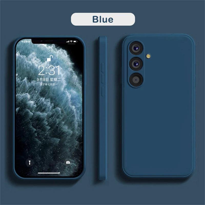 Для Samsung A54 5G чехол жидкий силиконовый протектор объектива камеры телефонные чехлы для Samsung Galaxy A54 A55 A15 5G мягкая задняя крышка