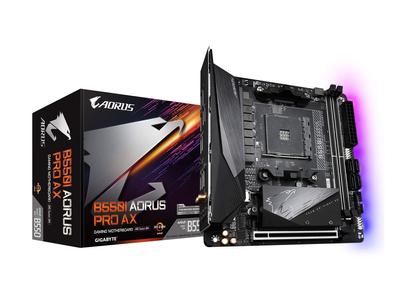 Gigabyte Материнская плата B550I AORUS PRO AX MiniITX AMD B550 MB4998 Rev.1.x [С чипсетом]