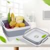 Квадратная корзина для мытья овощей, кухонная раковина, переносная практичная складная корзина, хозяйственные корзины большой емкости