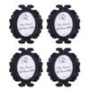 4Pcs Vintage Baroque Oval Photo Frame Mini Resin Picture Display Frame Home