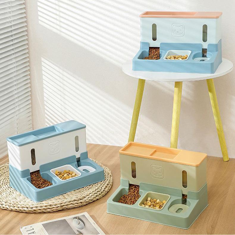 WTEMPO Кормушка для домашних животных, диспенсер для воды, автоматический большой емкости для хранения домашних животных, миска для еды, товары для домашних животных