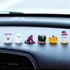6PCS Halloween Car Dashboard Decorations, Luminous Cute Ghost Vehicle Rear View Mirror Ornament, Funny Automotive Interior Rearview Mirror Figurines