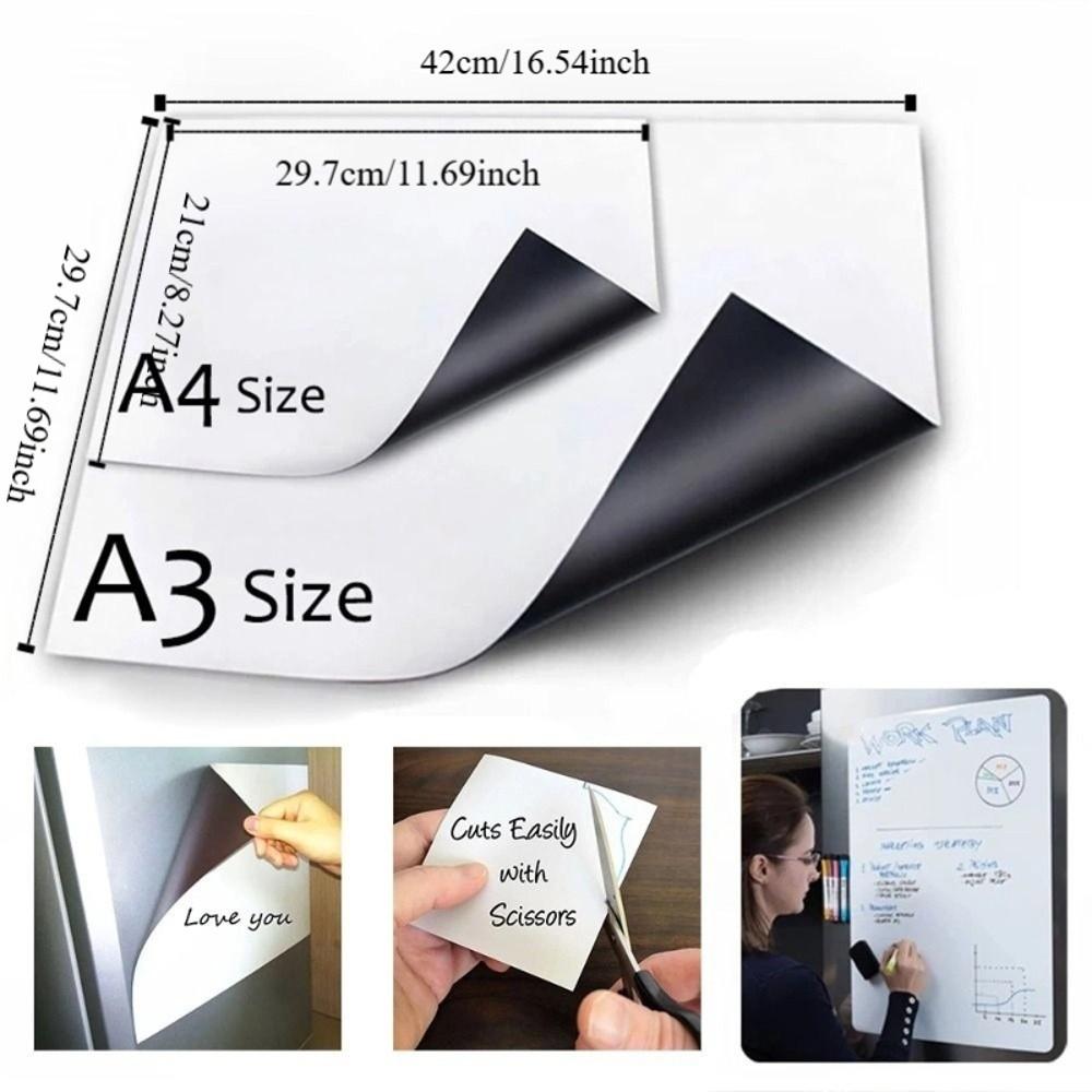Writing Drawing Graffiti Doodle A3A4A5 Soft Magnetic Whiteboard  Household