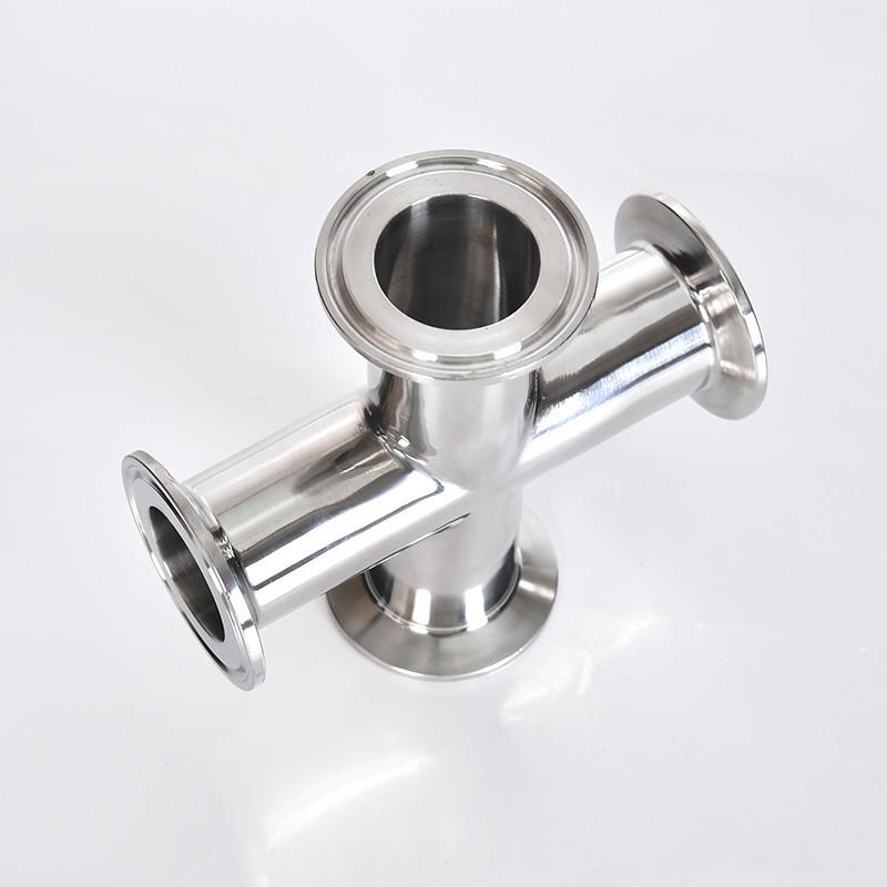 2,5-дюймовая труба OD 57 63 мм нержавеющая сталь SS304 4-ходовой крестообразный санитарный фитинг Tri Clamp Ferrule OD 77 мм Homebrew
