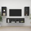 VidaXL Wall-mounted TV Cabinets, 4 Pcs, Glossy Grey Particleboard
