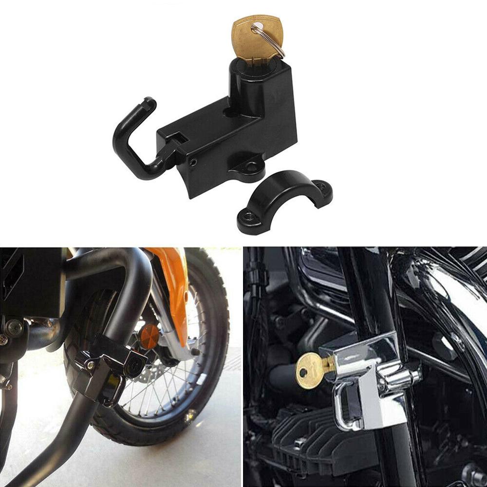 Черный замок для мотошлема для Harley-Davidson Street Glide Touring Противоугонный Замок на руль Велосипедное оборудование