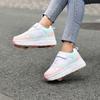 Boy's Plus Size Fashionable Thick Soled Roller Skates Girl's Wheeled Sports Shoes Outdoor Sneaker