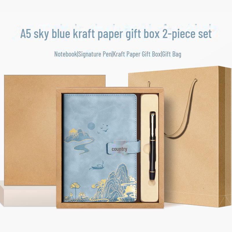 Подарочный набор из блокнотов формата А5 «Культура и творчество» — сувенир в китайском стиле с индивидуальным логотипом