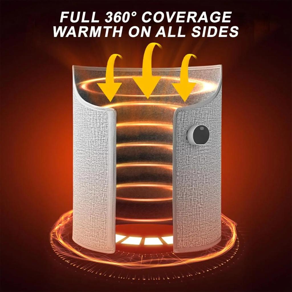 HOMZY Бесшумные складные гетры Pro - Электрическая грелка для ног под стол с термостатом и автоматическим отключением для офиса, дома, таймер