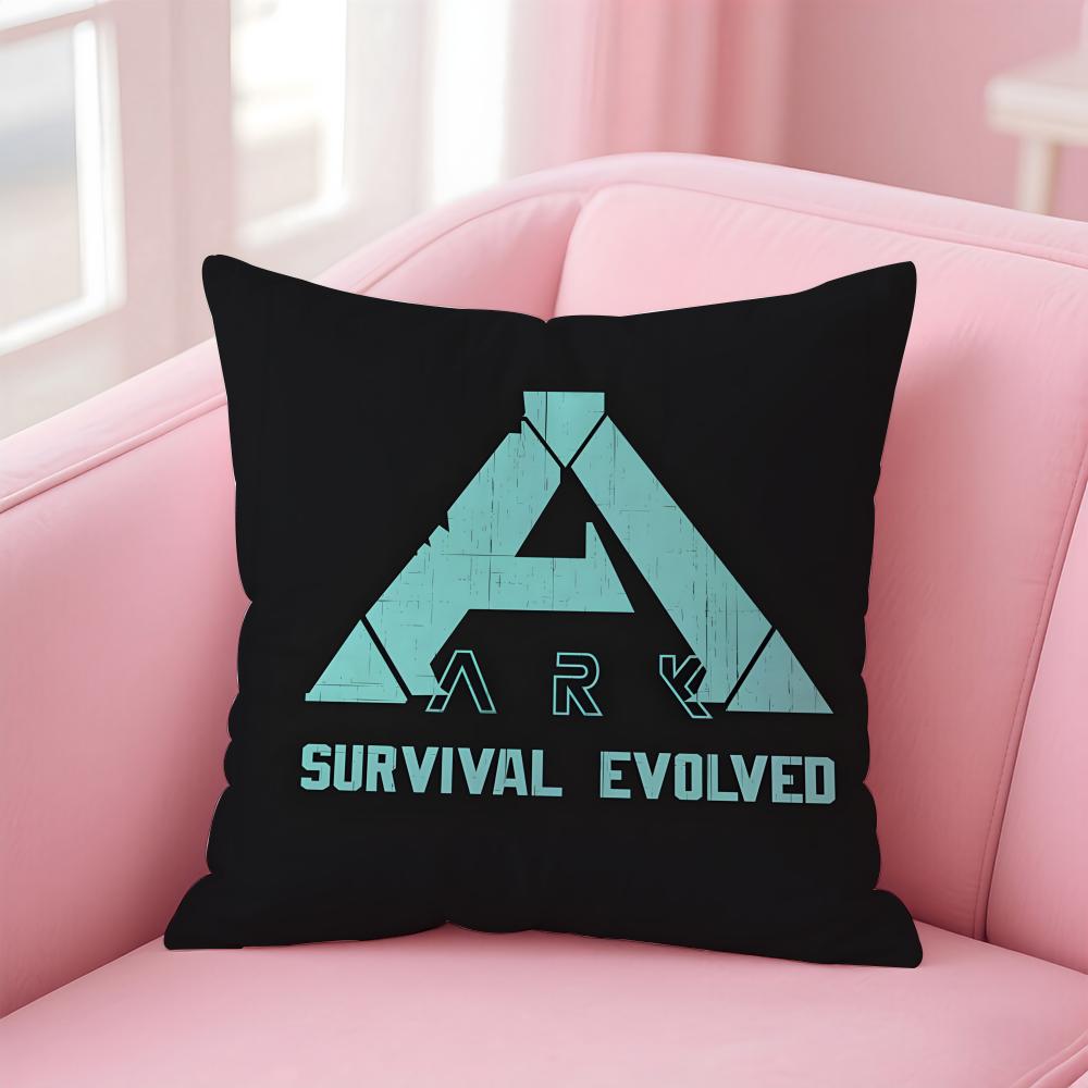 Survival Game Logo AArk Survival Evolved Cushion Cover Pillowcase Short Plush Invisible zipper Room Sofa Cushion Cover