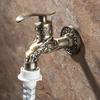Carved Wall Mount Zinc Alloy Antique Bronze Bibcock,Decorative Outdoor Garden Faucet Washing Machine