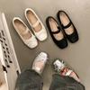 Fashion 2024 New Silver Bowknot Mary Jane Shoes for Women Round Toe Glossy Leather Flat Shoes Woman Dance Ballets Party Shoes Zapatos