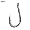 30Pcs/Set 45672 Fishing Hooks Sharp Rustproof Anti-corrosion Titanium Alloy Heavy Duty Barbed Carp
