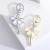 Elegant Temperament Alloy Rhinestones Dancing Girl Brooch Fashion Versatile Ladies Clothing Corsage Ornament Pin