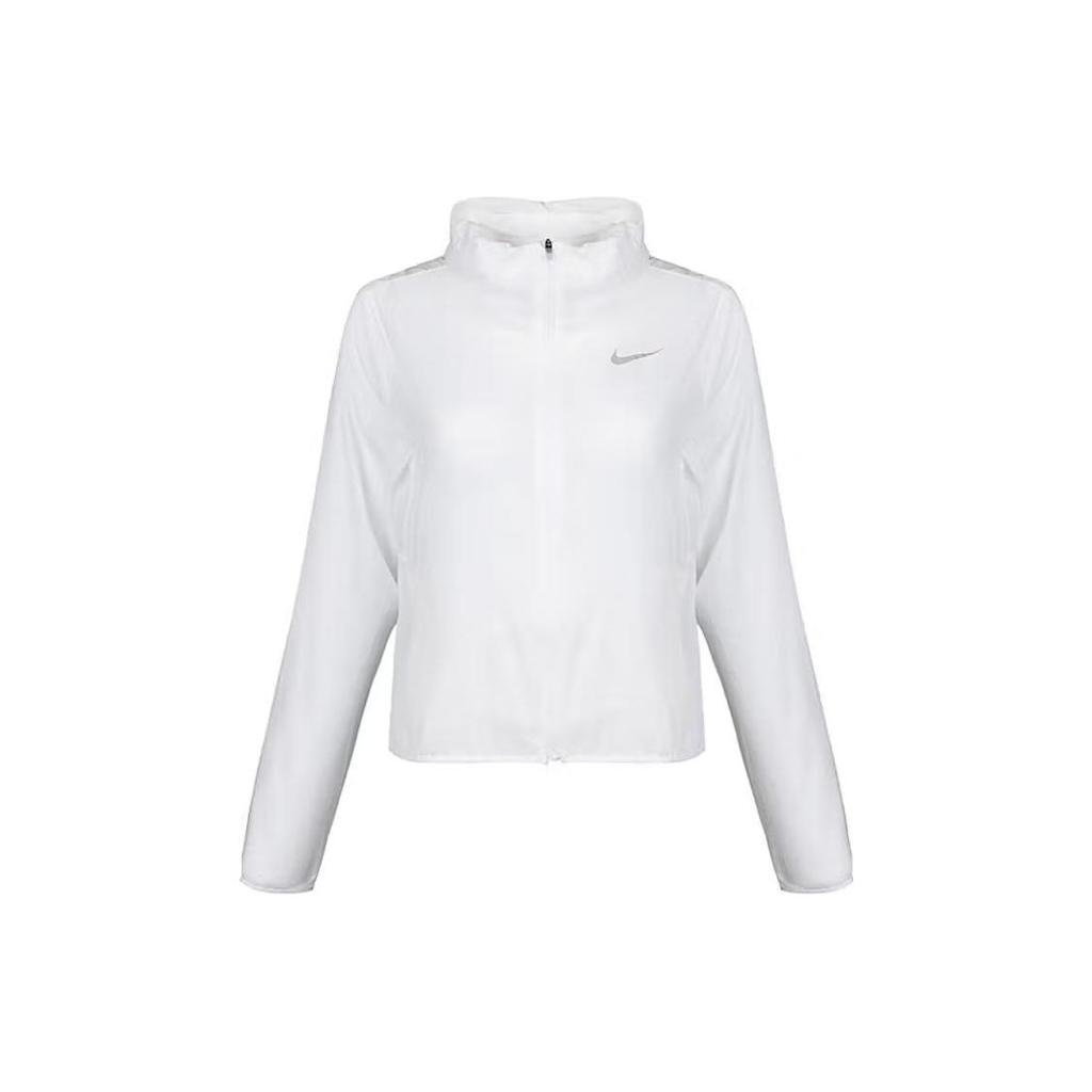 Nike Logo Solid Color Jacket Women Jacket White AR2017-100