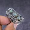 Лабрадорит Ручная работа Серебро 925 пробы Подарок Ювелирное изделие Кольцо Размер 6 H9I55