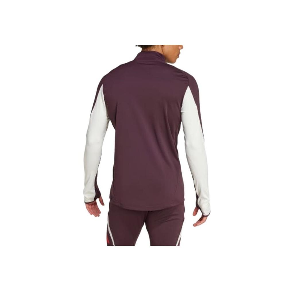 Adidas Tiro 24 Bayern Munich Training Striped Long Sleeve Football Shirt Men Tops Dark-Chestnut IS9941