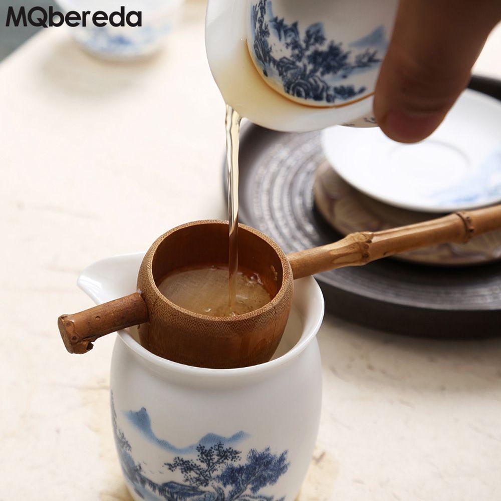 Creative Home Accessories Crafts Chinese Teahouse Tea Filter Colander Bamboo Strainer Infuser