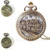Unisex Hollow Locomotive Quartz Pocket Watch - Casual Style