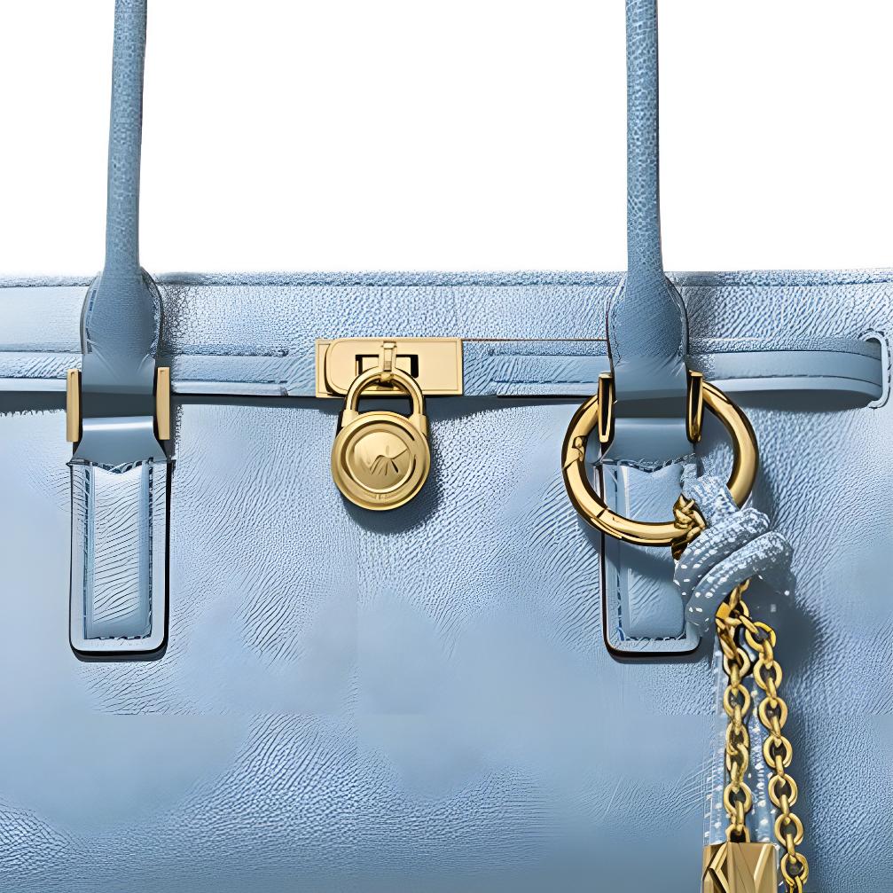 Michael Kors Logo Gold Hardware Pendant Leather Shoulder Bag Small Women shoulder bag Blue 30F5GNXT0L-BLUE
